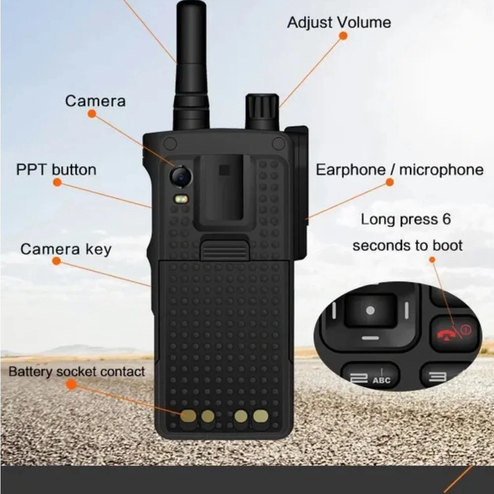 Radio-tone RT4 4G LTE Android 6.0 WiFi PTT Zello Smartphone Interphone New